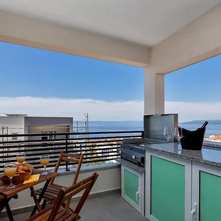 아파트 Lux App Caruso With Hot Tube And Amazing Sea View 마카르스카